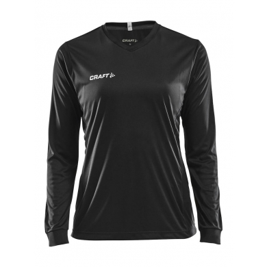 Craft Sport-Langarmshirt (Trikot) Squad Solid - hohe Elastizität, ergonomisches Design - schwarz Damen